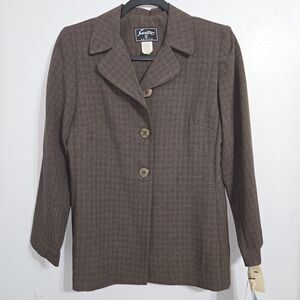 M#42 Sweet Suit Petite Brown Women's Blazer Size‎ 6P NWT